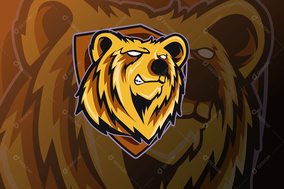 Urso Mascote Ilustração Vetor EPS