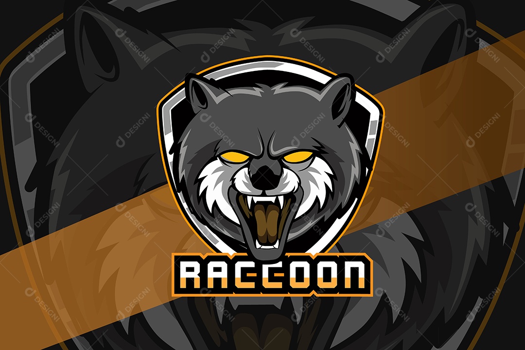 Lobo Mascote Ilustração Vetor EPS