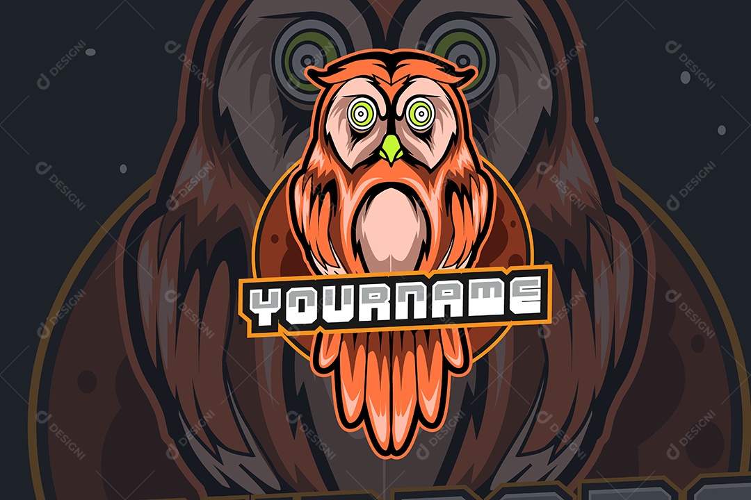 Coruja Mascote Ilustração Vetor EPS