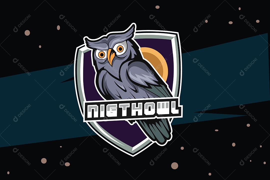 Coruja Mascote Ilustração Vetor EPS