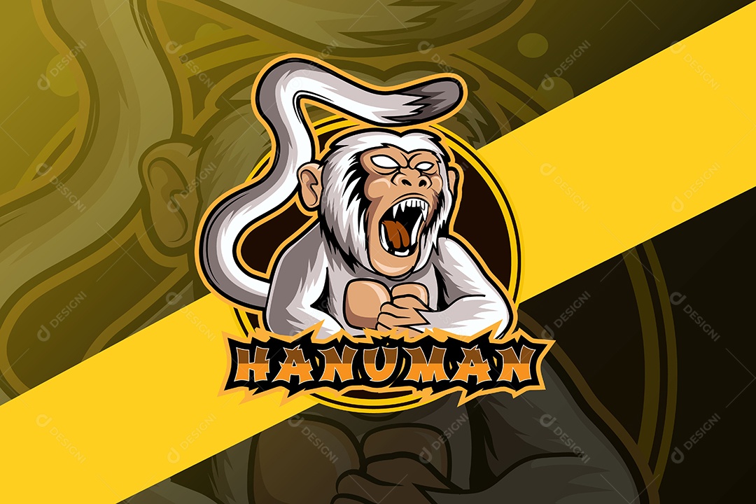 Macaco Mascote Ilustração Vetor EPS