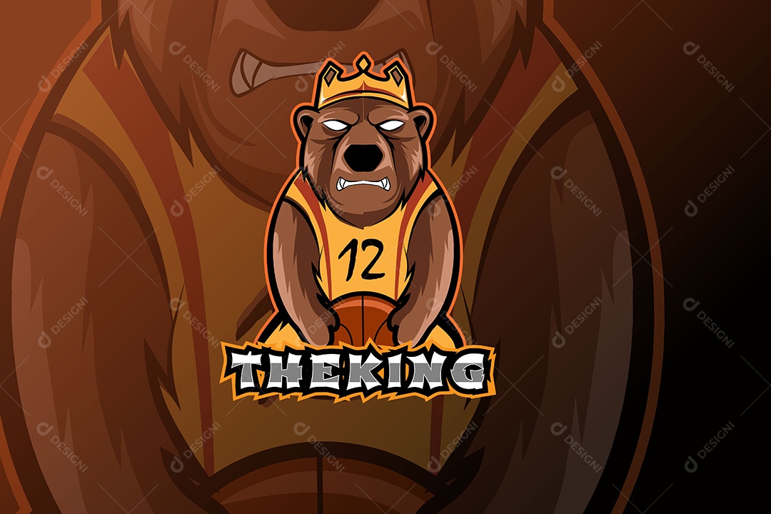 Urso Mascote Ilustração Vetor EPS