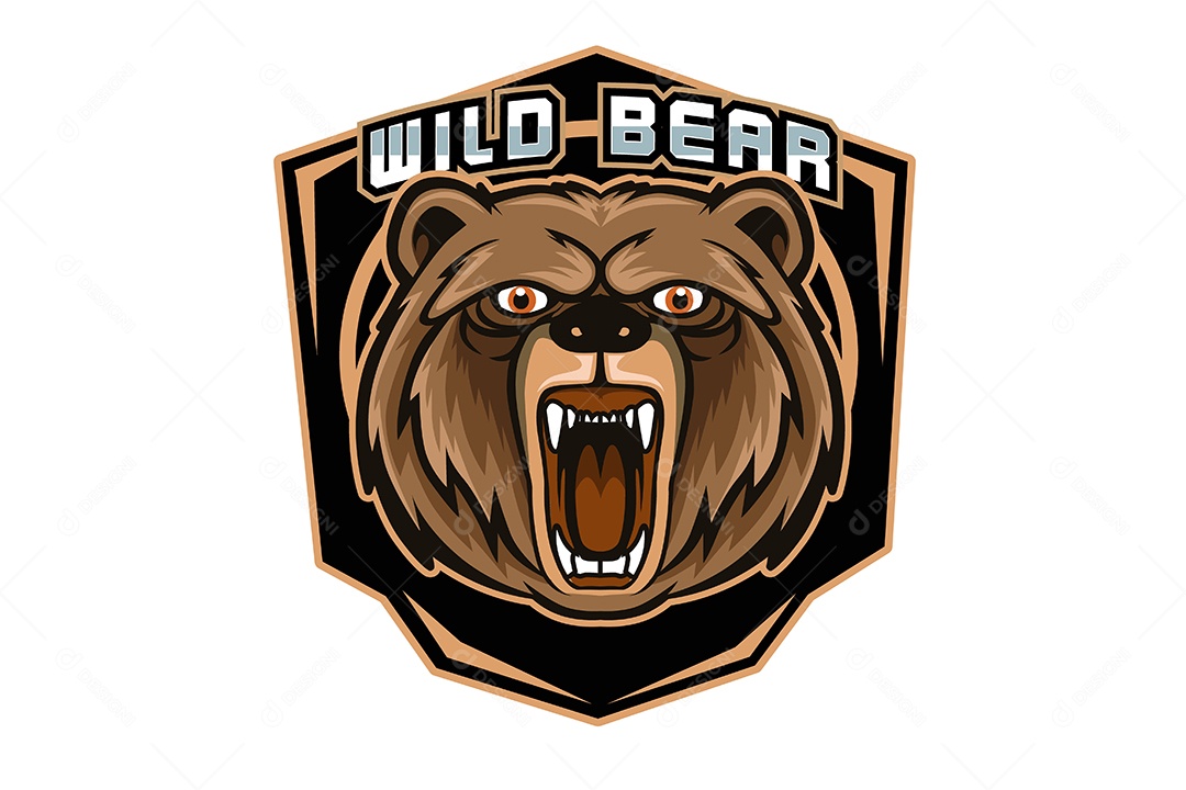 Urso Mascote Ilustração Vetor EPS