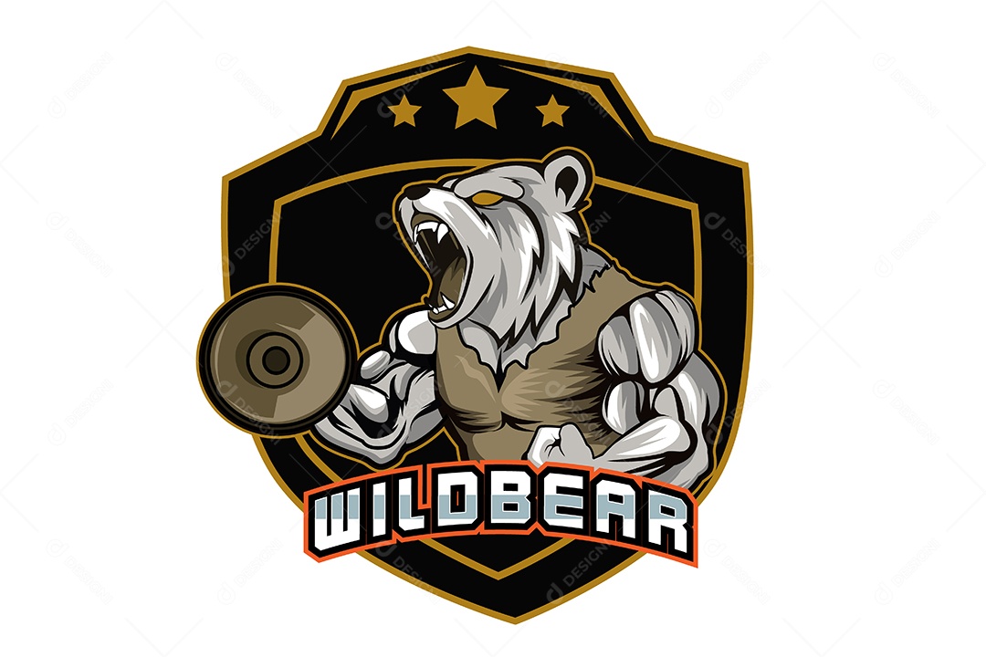 Lobo Mascote Ilustração Vetor EPS