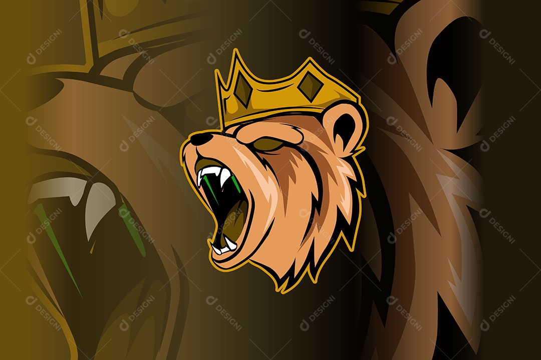 Lobo Mascote Ilustração Vetor EPS