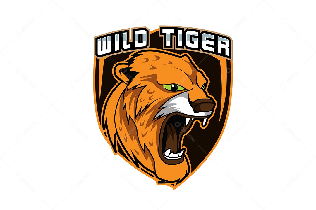 Tigre Mascote Ilustração Vetor EPS