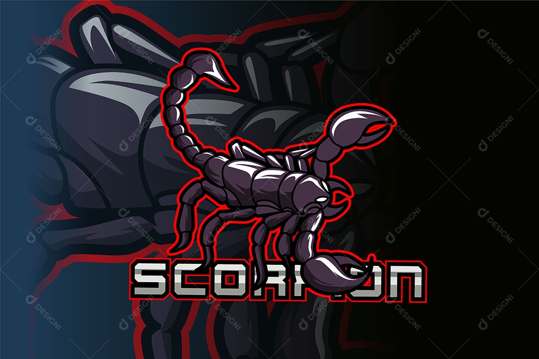 Escorpião Mascote Ilustração Vetor EPS