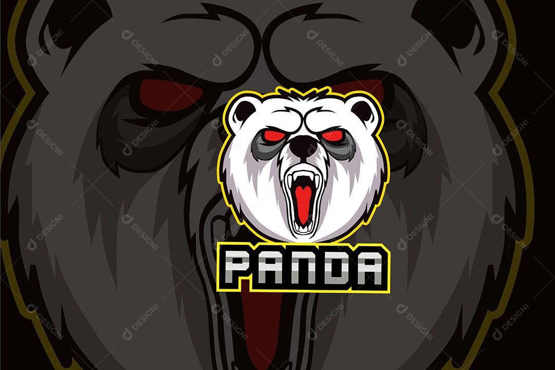 Panda Mascote Ilustração Vetor EPS