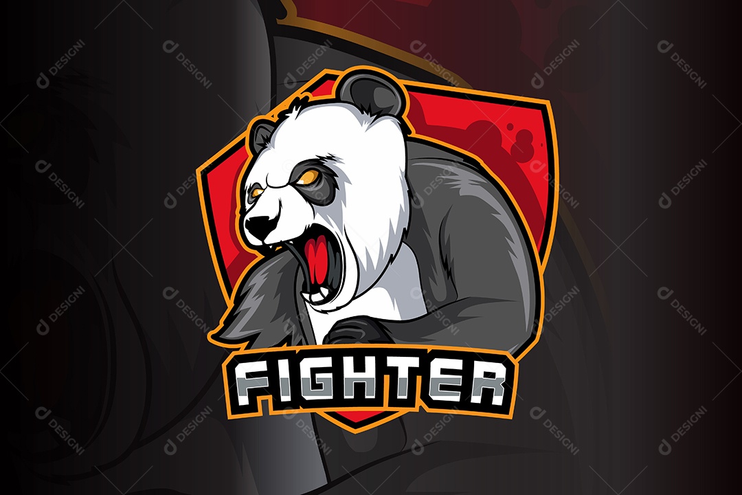 Panda Mascote Ilustração Vetor EPS