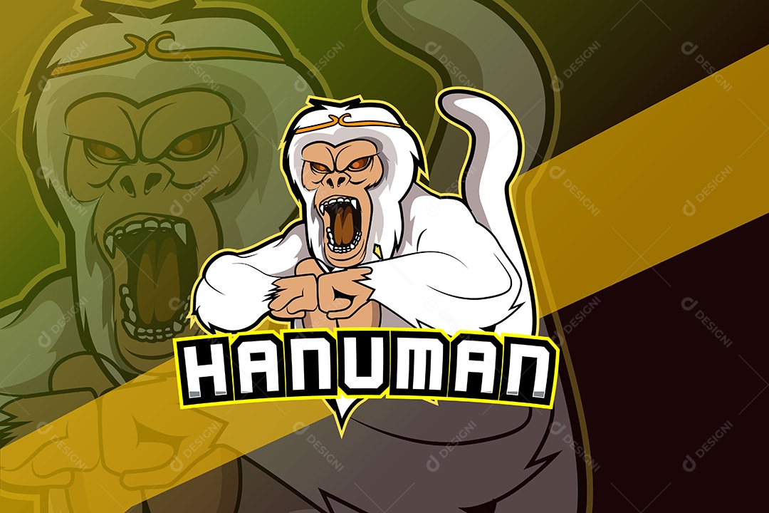 Macaco Mascote Ilustração Vetor EPS