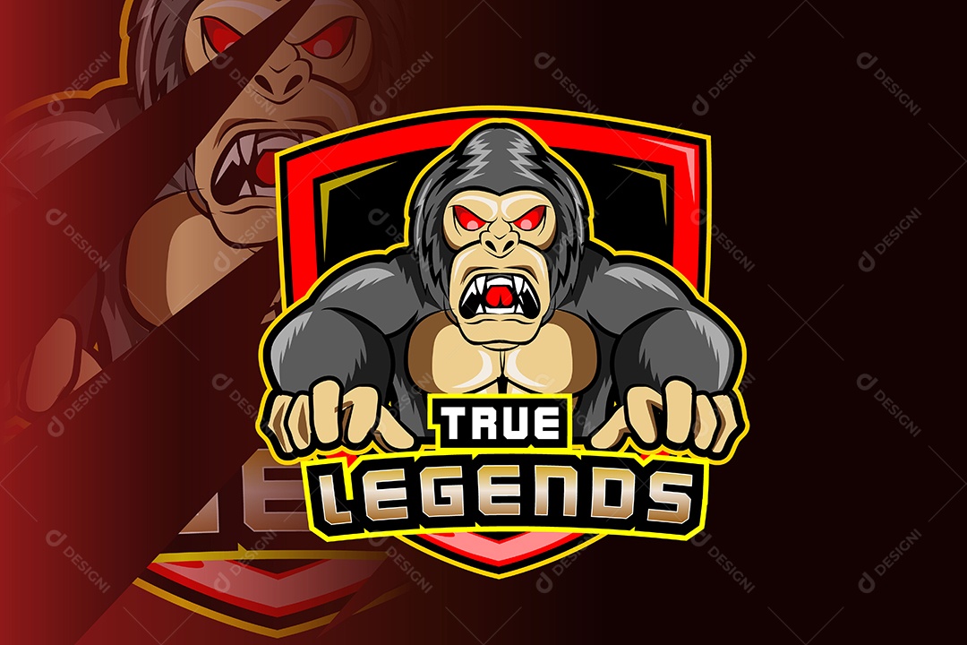 Macaco Mascote Ilustração Vetor EPS