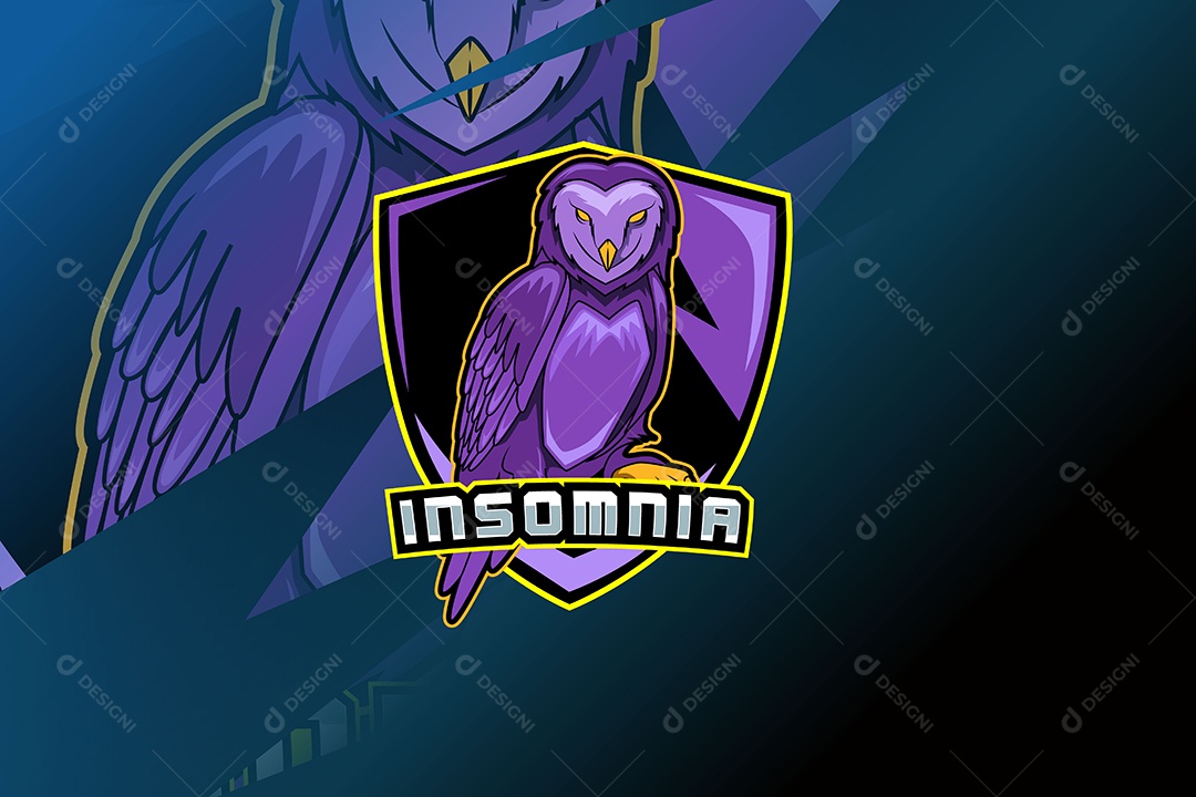 Coruja Mascote Ilustração Vetor EPS