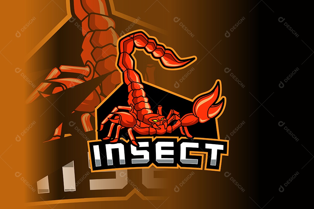 Escorpião Mascote Ilustração Vetor EPS