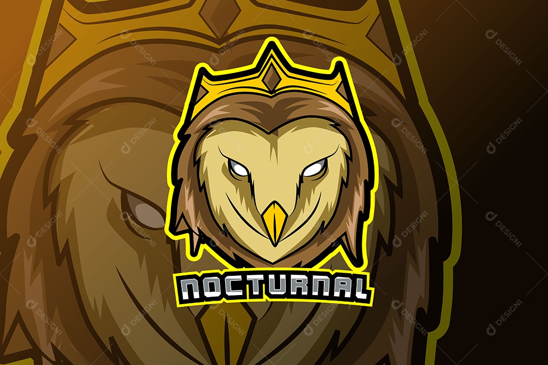 Coruja Mascote Ilustração Vetor EPS