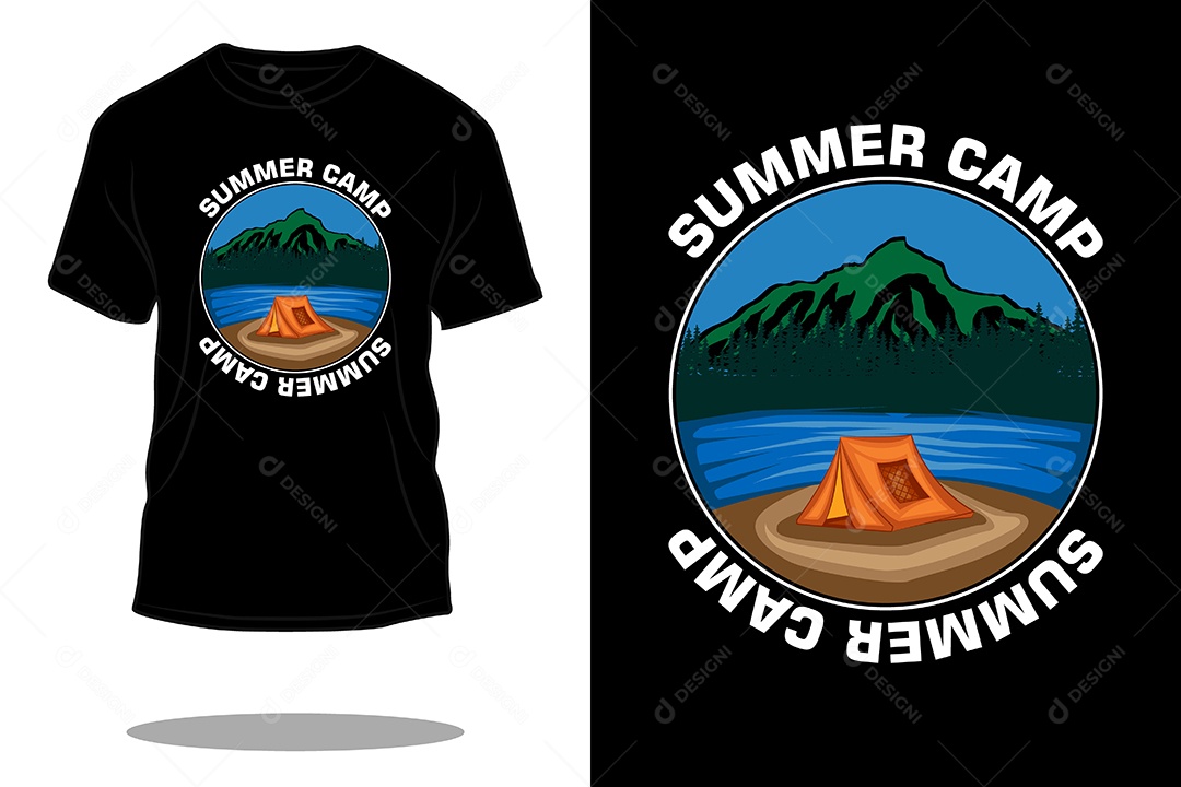 Modelo de Estampa de Camiseta Vetor EPS