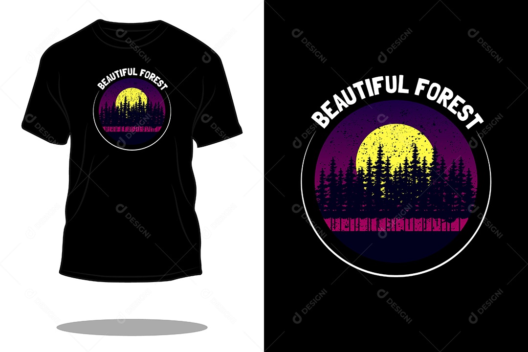 Modelo de Estampa de Camiseta Vetor EPS