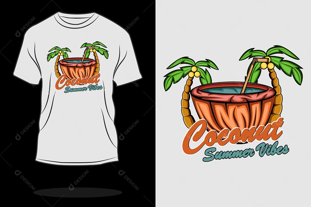 Modelo de Estampa de Camiseta Vetor EPS