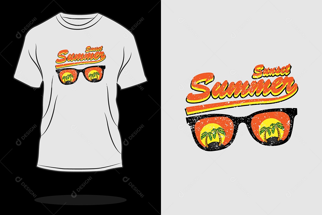 Modelo de Estampa de Camiseta Vetor EPS