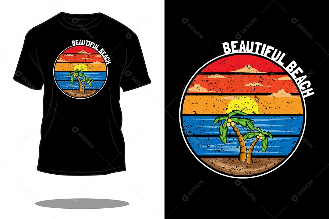 Modelo de Estampa de Camiseta Vetor EPS