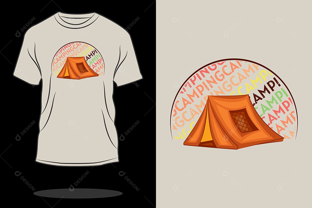 Modelo de Estampa de Camiseta Vetor EPS