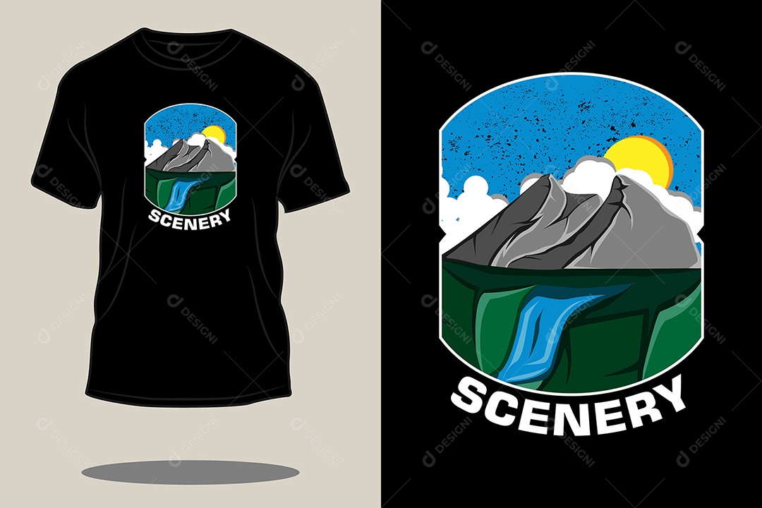 Modelo de Estampa de Camiseta Vetor EPS