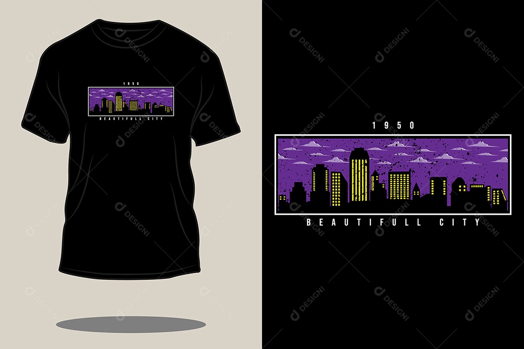 Modelo de Estampa de Camiseta Vetor EPS