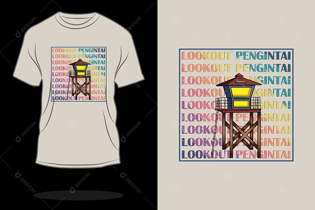 Modelo de Estampa de Camiseta Vetor EPS