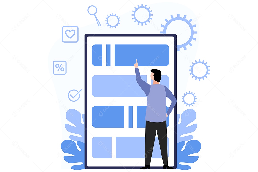 Conceito de Gestão Financeira Ilustração Vetor EPS