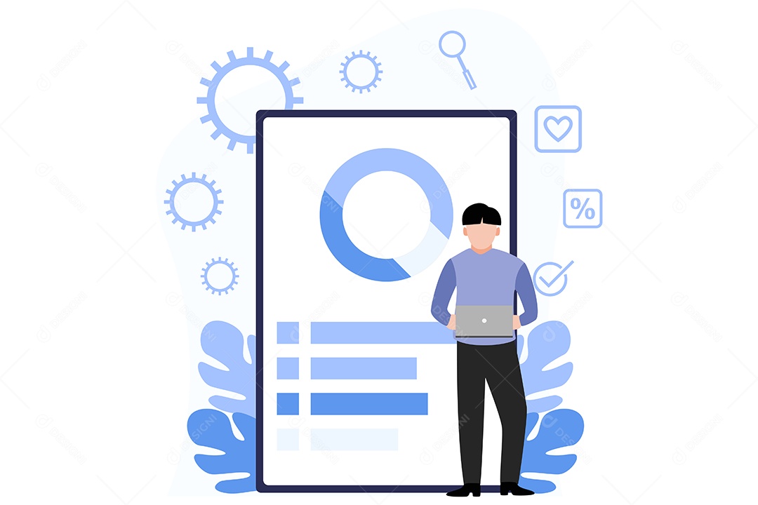 Conceito de Gestão Financeira Ilustração Vetor EPS