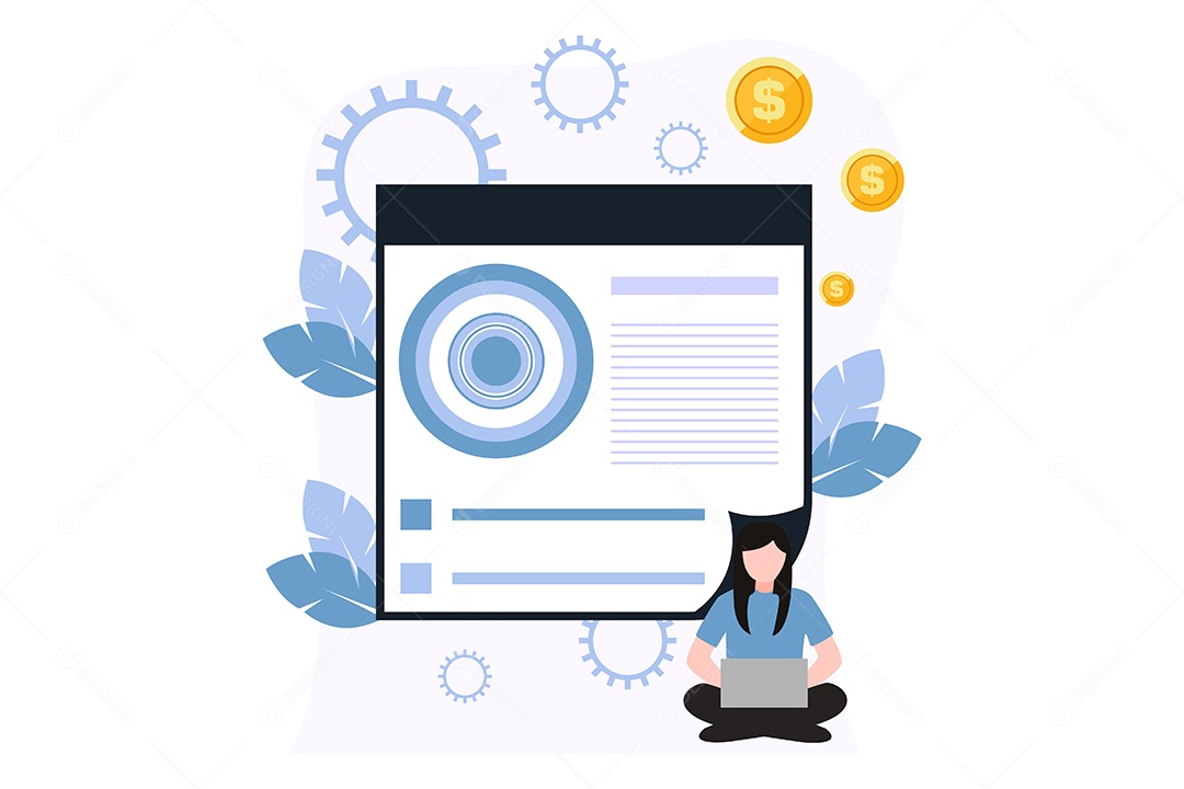 Conceito de Gestão Financeira Ilustração Vetor EPS