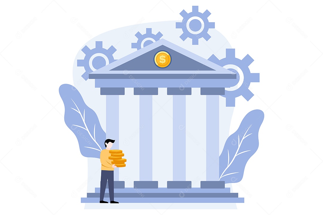 Conceito de Gestão Financeira Ilustração Vetor EPS