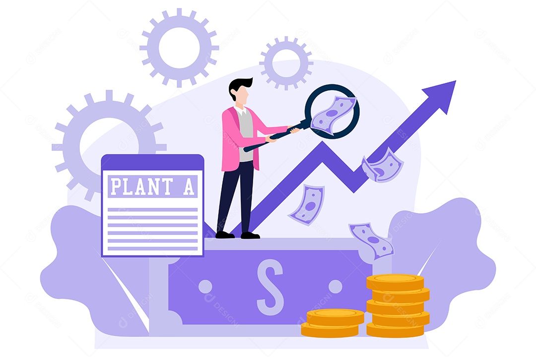 Conceito de Gestão Financeira Ilustração Vetor EPS