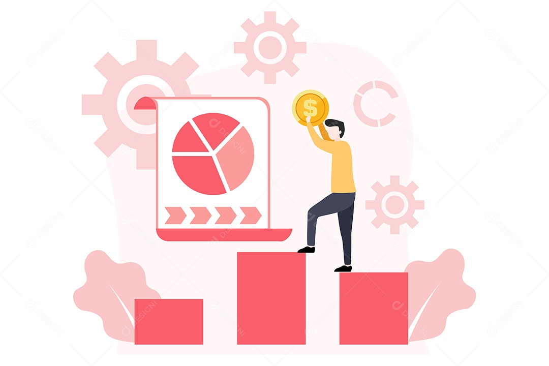 Conceito de Gestão Financeira Ilustração Vetor EPS