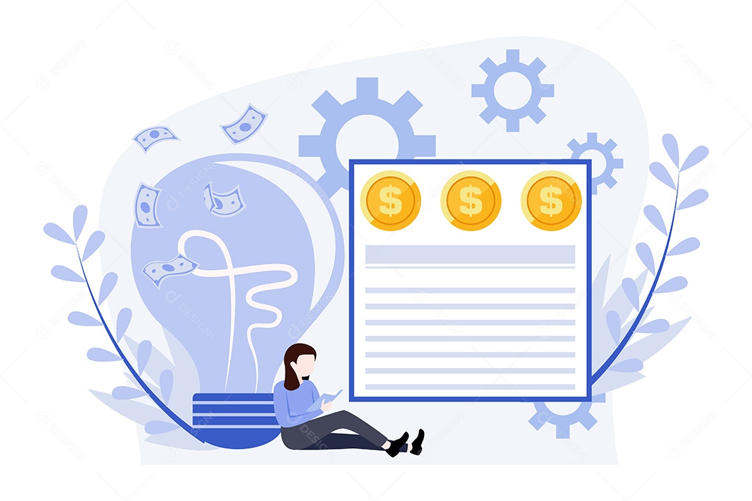 Conceito de Gestão Financeira Ilustração Vetor EPS