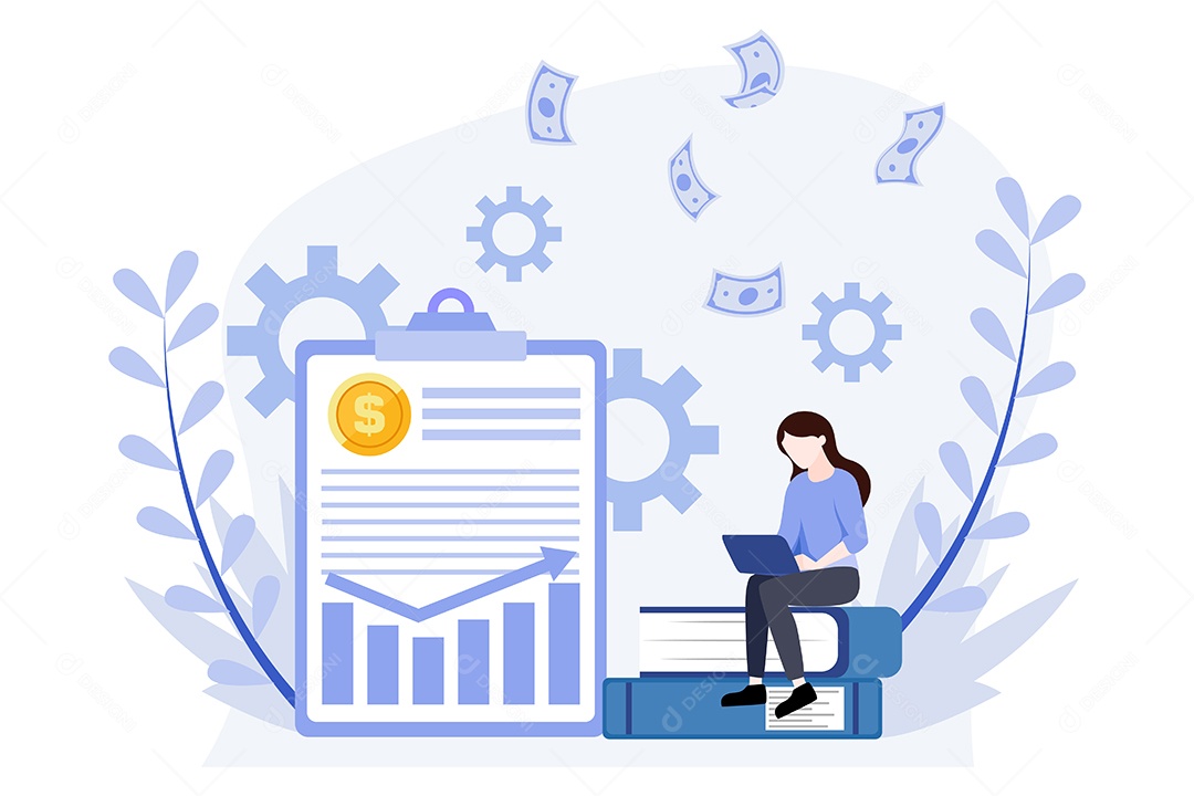 Conceito de Gestão Financeira Ilustração Vetor EPS