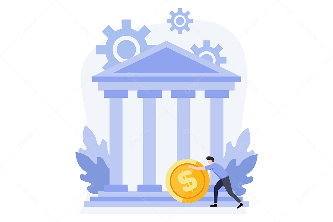 Conceito de Gestão Financeira Ilustração Vetor EPS