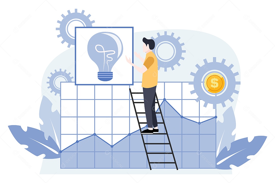 Conceito de Gestão Financeira Ilustração Vetor EPS