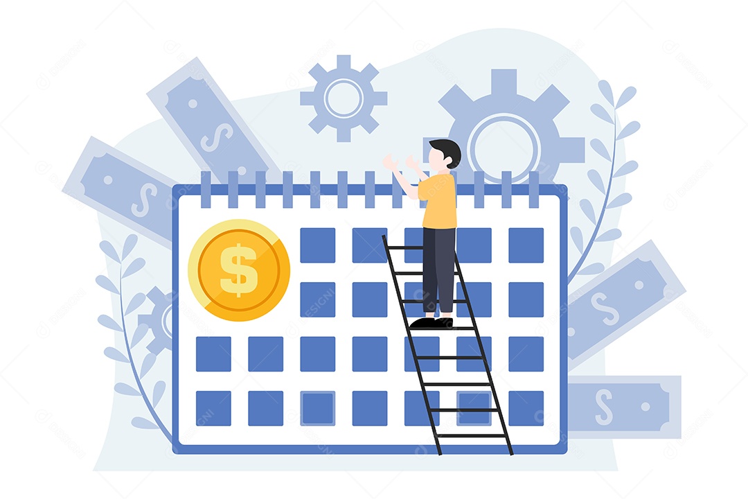 Conceito de Gestão Financeira Ilustração Vetor EPS