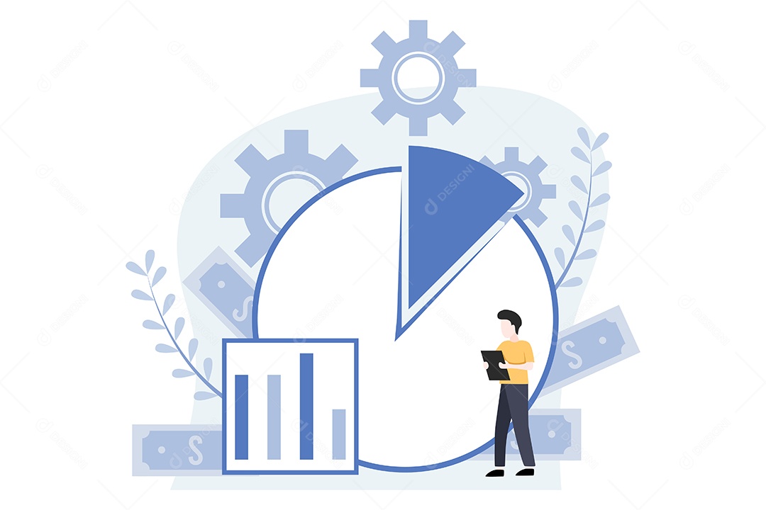 Conceito de Gestão Financeira Ilustração Vetor EPS