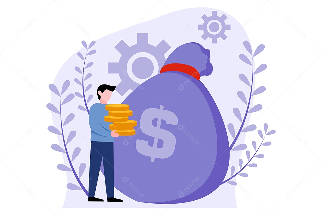 Conceito de Gestão Financeira Ilustração Vetor EPS