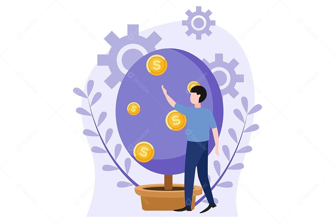 Conceito de Gestão Financeira Ilustração Vetor EPS