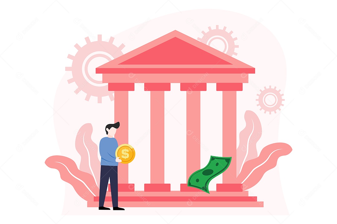 Conceito de Gestão Financeira Ilustração Vetor EPS