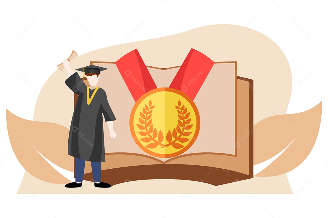 Conceito de Formatura Ilustração Vetor EPS