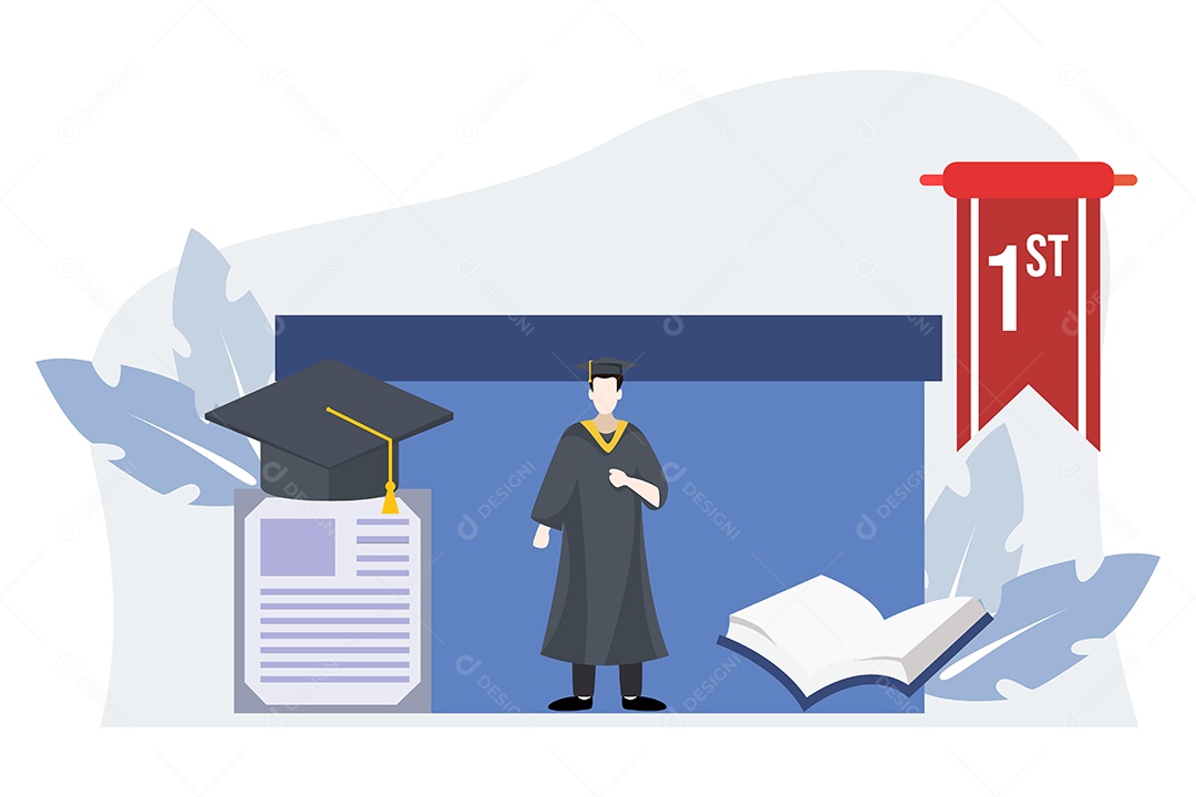 Conceito de Formatura Ilustração Vetor EPS