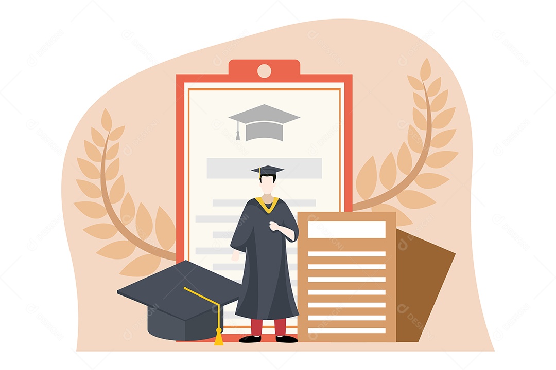 Conceito de Formatura Ilustração Vetor EPS