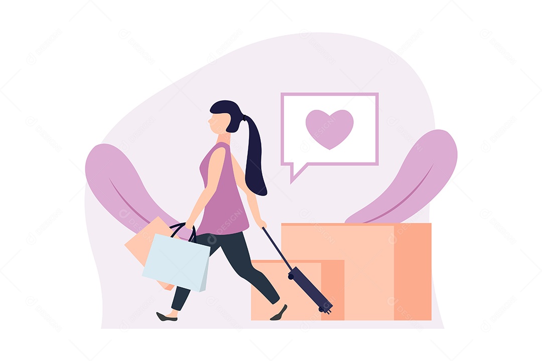 Conceito de Comércio Eletrônico Ilustração Vetor EPS