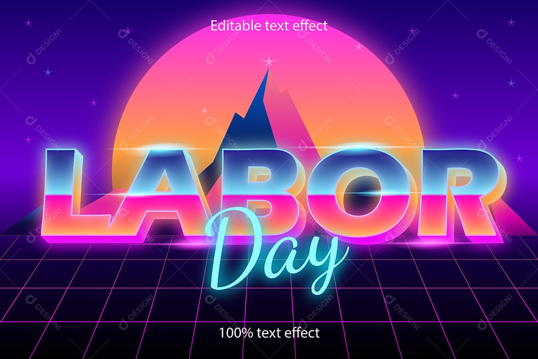 Efeito de Texto Ilustração Vetor EPS Editável