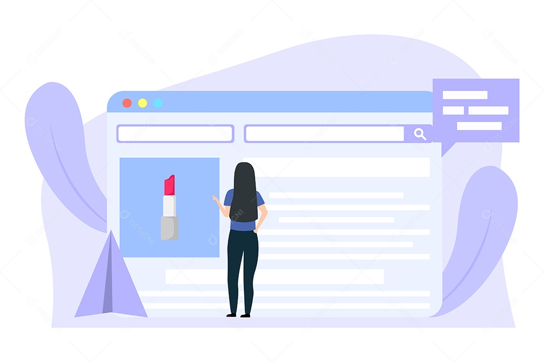 Conceito de Comércio Eletrônico Ilustração Vetor EPS