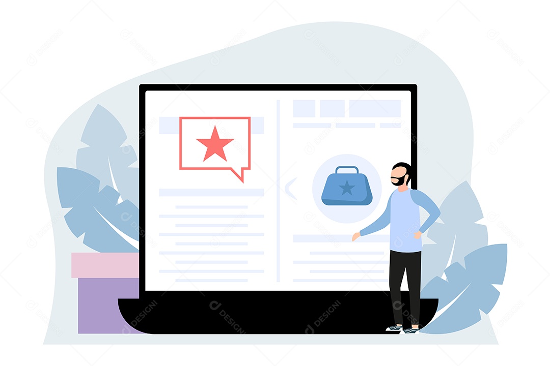 Conceito de Comércio Eletrônico Ilustração Vetor EPS