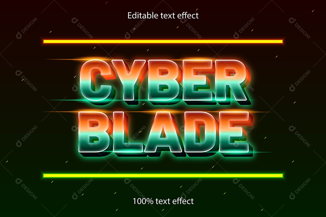 Efeito de Texto Ilustração Vetor EPS Editável